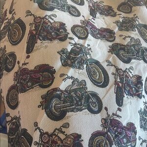 Motorcycle Patterned Fabric